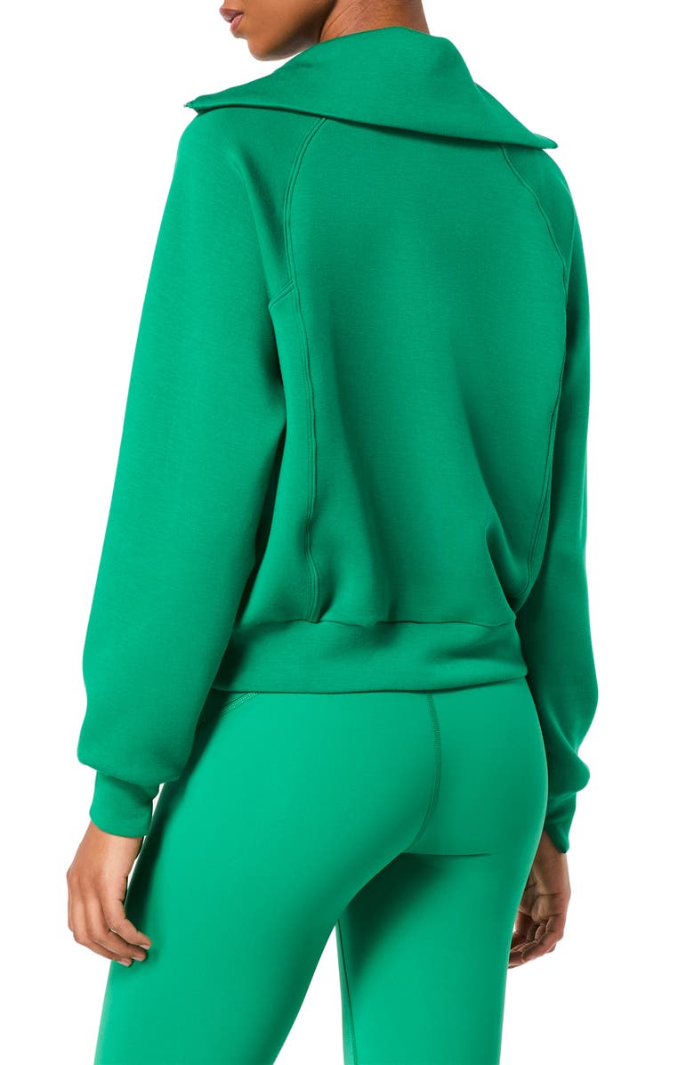 SPANX<sup>®</sup> AirEssentials Half Zip Sweatshirt, Alternate, color, Field Green