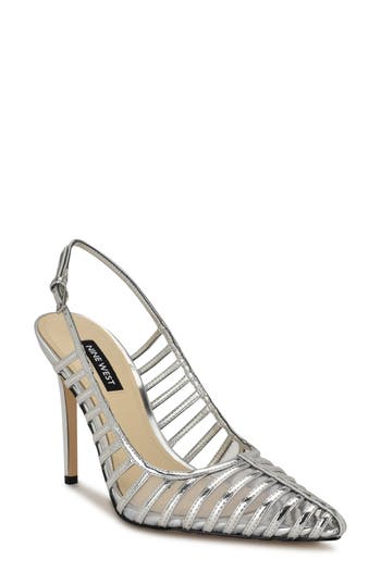 Nine West Filane Pointed Toe Pump In Silver