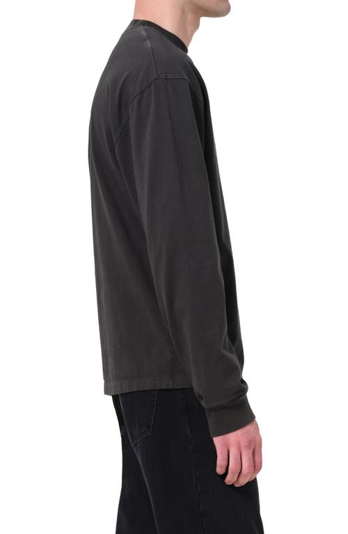 Agolde Asha Long Sleeve Cotton T-shirt In Black