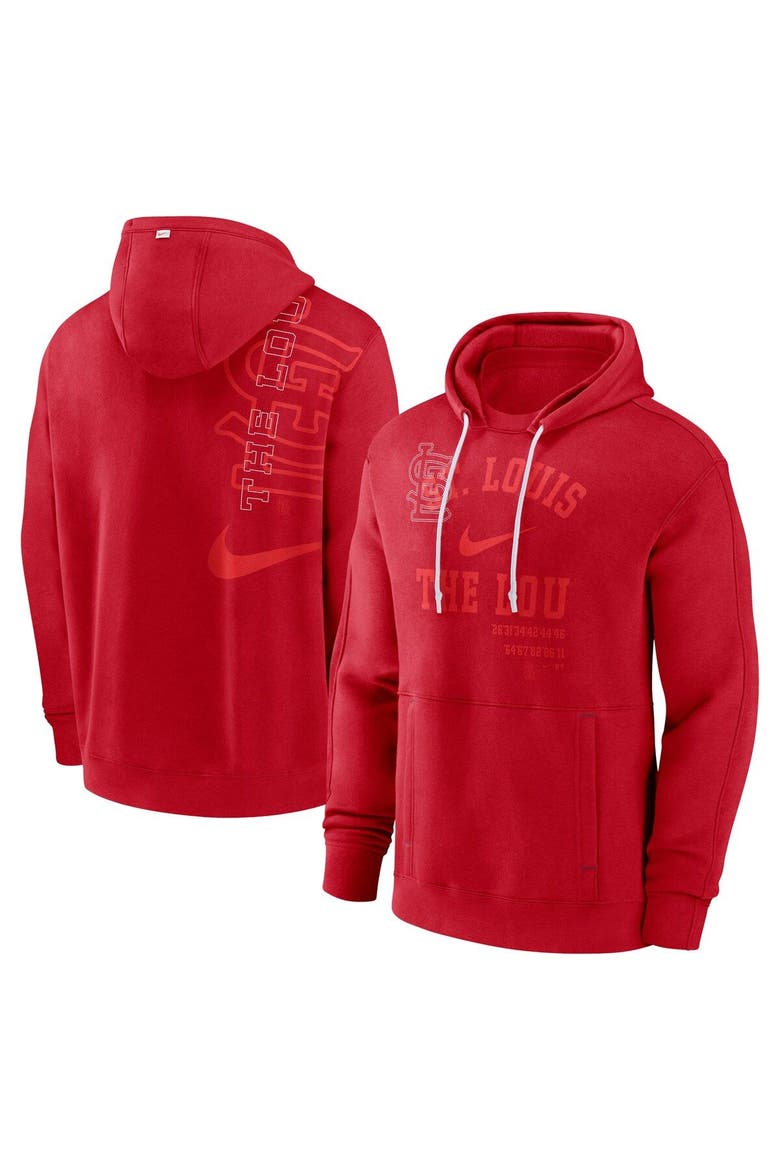 Men's Nike Red St. Louis Cardinals Statement Ball Game Pullover Hoodie, Main, color, Red