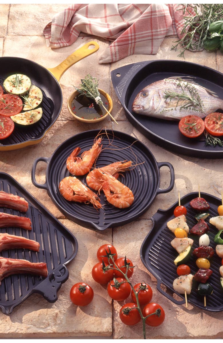 FRENCH HOME 9" Square French Cast Iron Grill, Alternate, color, Black