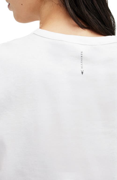Allsaints Womens Chalk White Sonny Logo-print Side-tie Organic-cotton Tank In Chalk White
