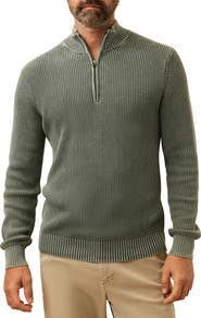 Faherty Sunwashed Quarter-Zip Sweater