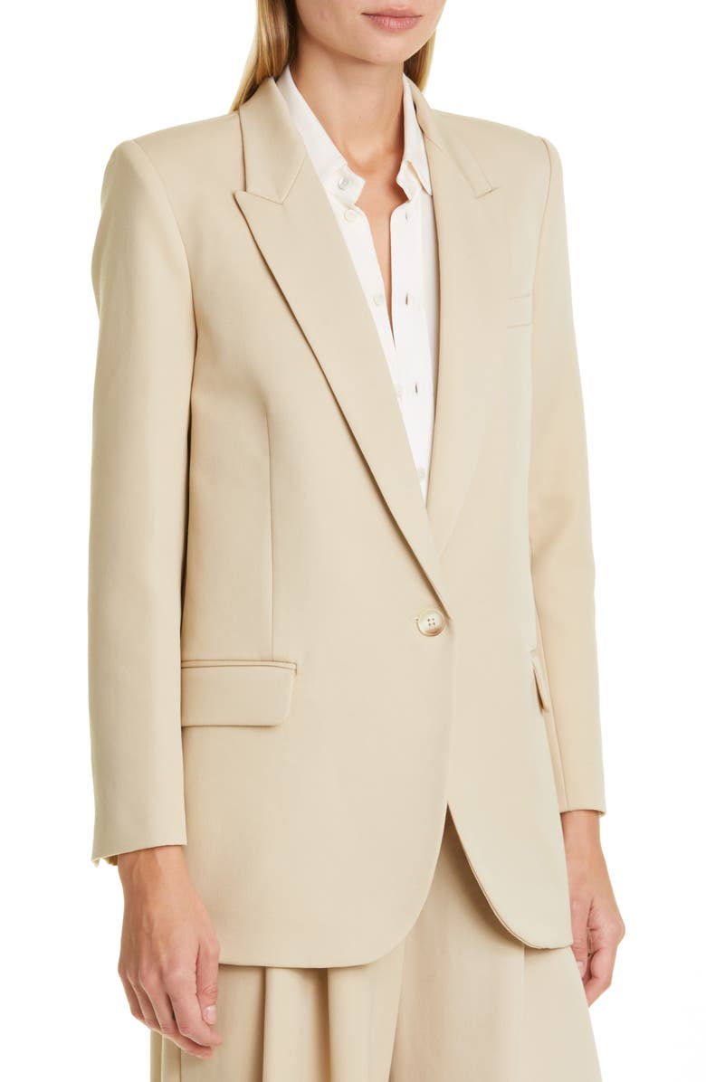 Nili Lotan Diane One-Button Wool Blazer, Alternate, color,