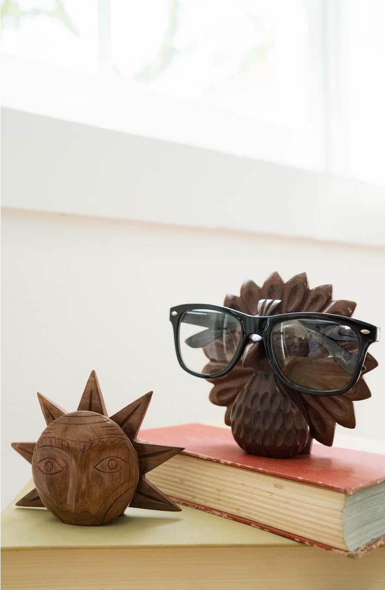 Matr Boomie Peacock Glasses Holder Stand, Alternate, color, Brown