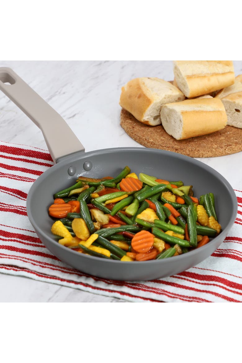 Ambrose 8 Inch Nonstick Aluminum Frying Pan, Alternate, color, Grey