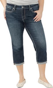 Silver Jeans Co. Suki Curvy Mid Rise Capri Jeans
