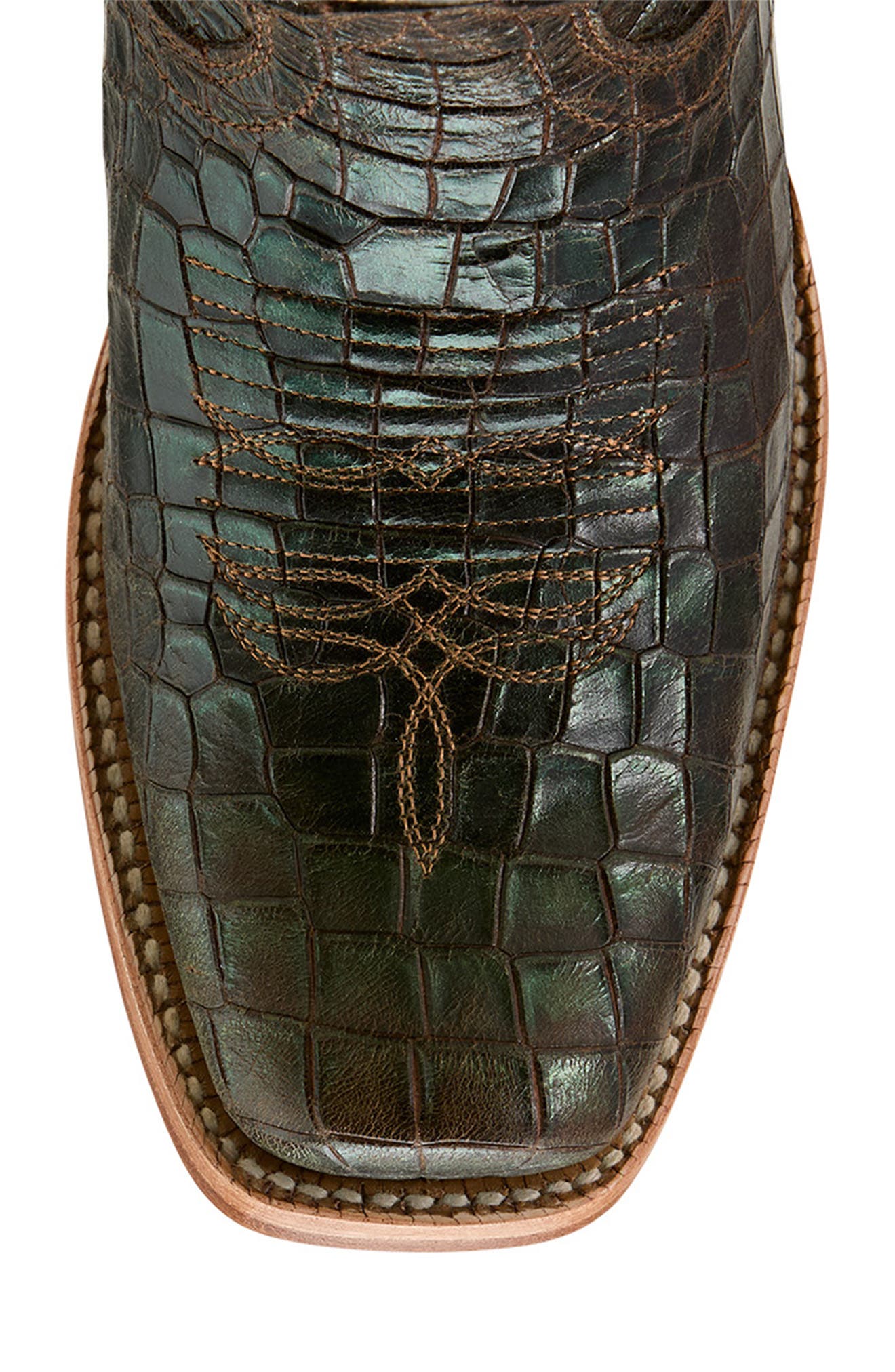 Ariat Futurity Boon Western Boot, Alternate, color, Brown Croc Print Shine