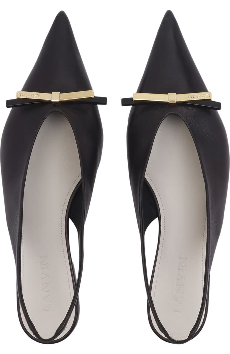 Lanvin BOW LEATHER SLINGBACK, Alternate, color,