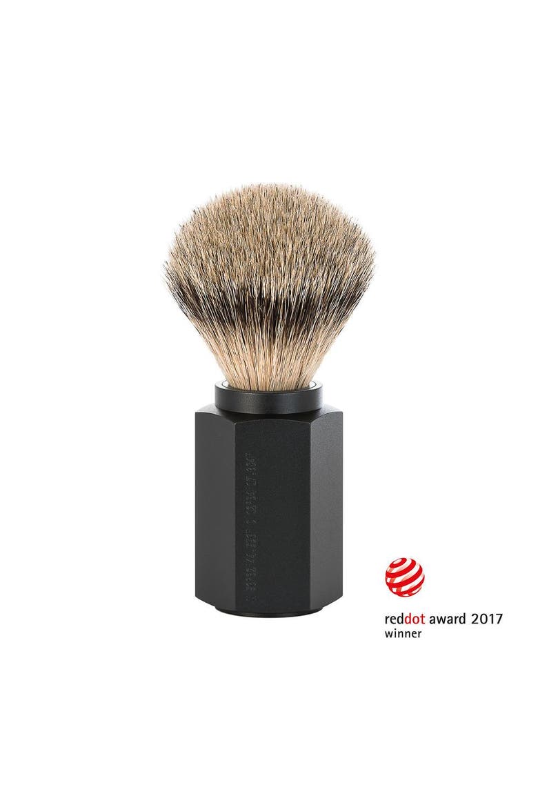 Hexagon Graphite Silvertip Badger Shaving Brush, Main, color, Graphite