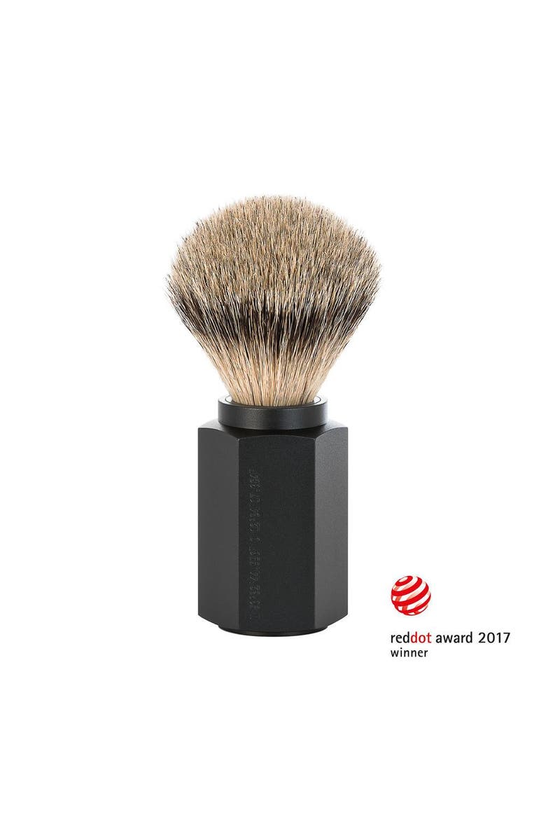 MÜHLE Hexagon Graphite Silvertip Badger Shaving Brush, Main, color, Graphite