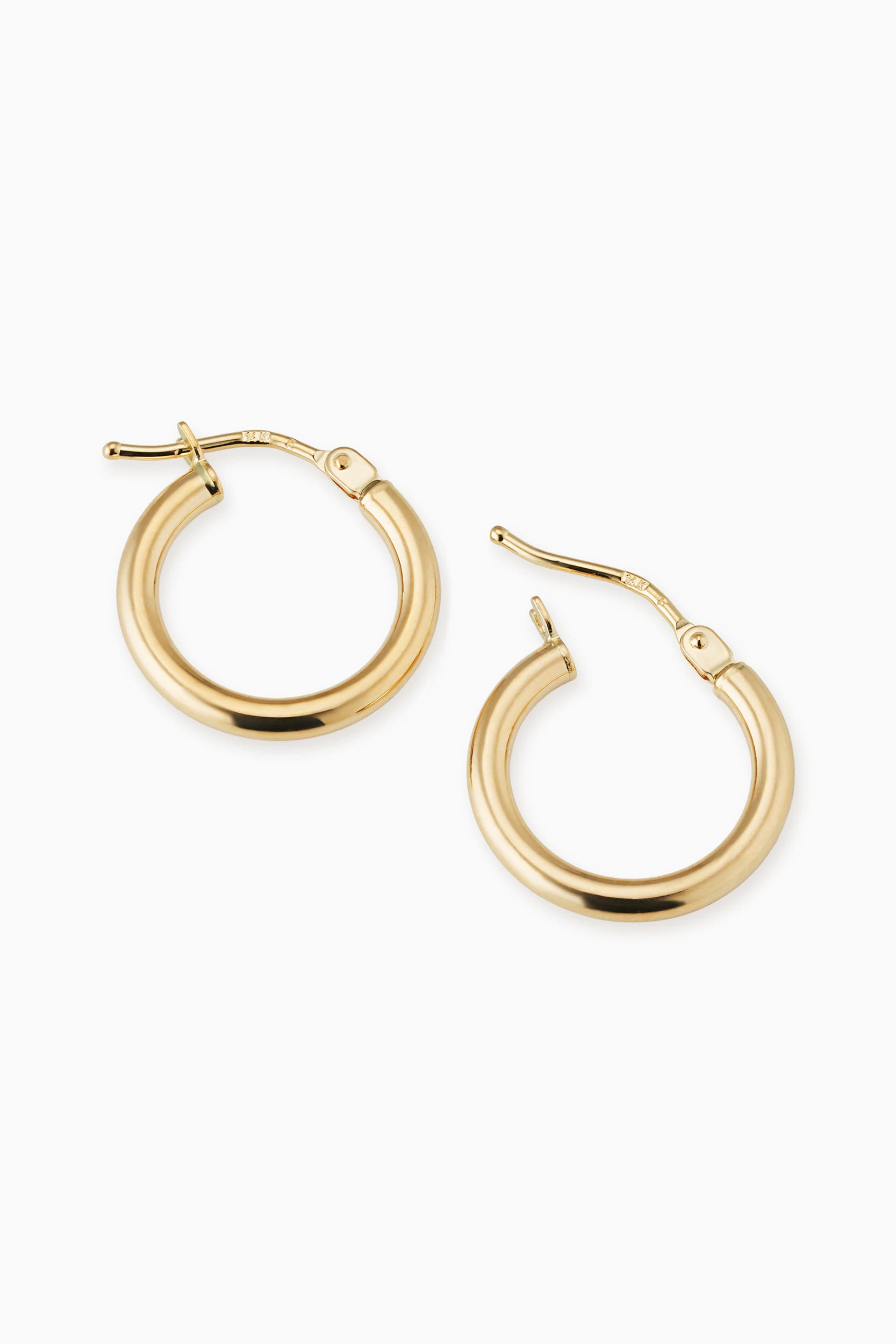 Женские аксессуары Oradina 14K Yellow Gold Everything Mini Hoops — фото 5