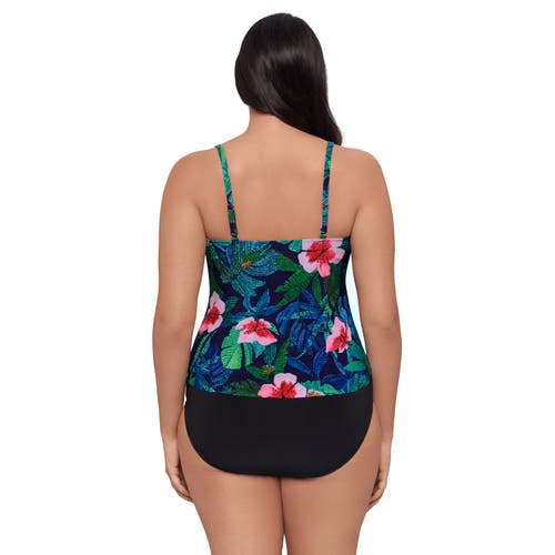 Trimshaper Ronnie 2 Tier Ruffle Tankini Swimsuit Top