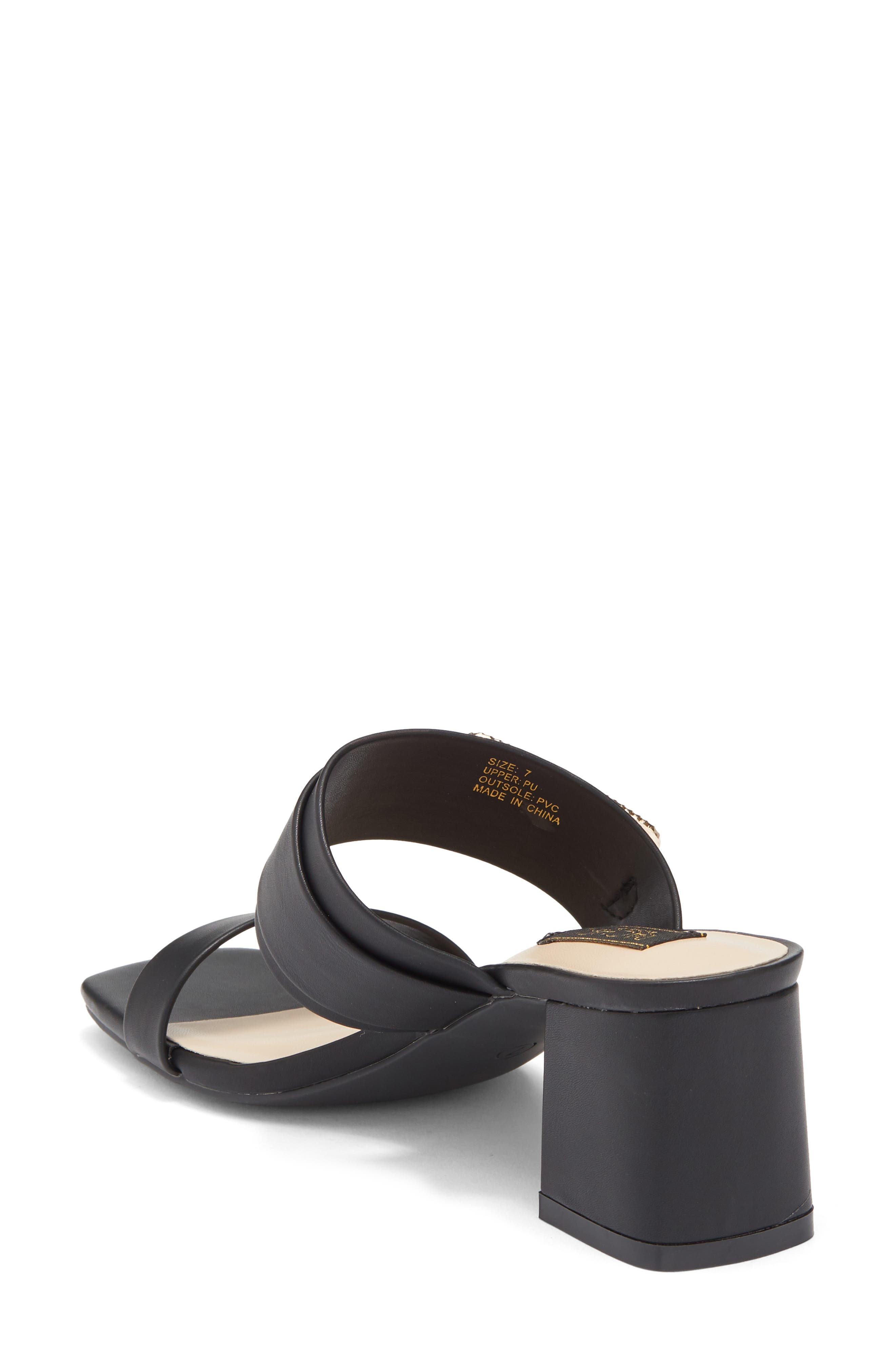 RACHEL Rachel Roy Ravello Block Heel Slide Sandal, Alternate, color, Black