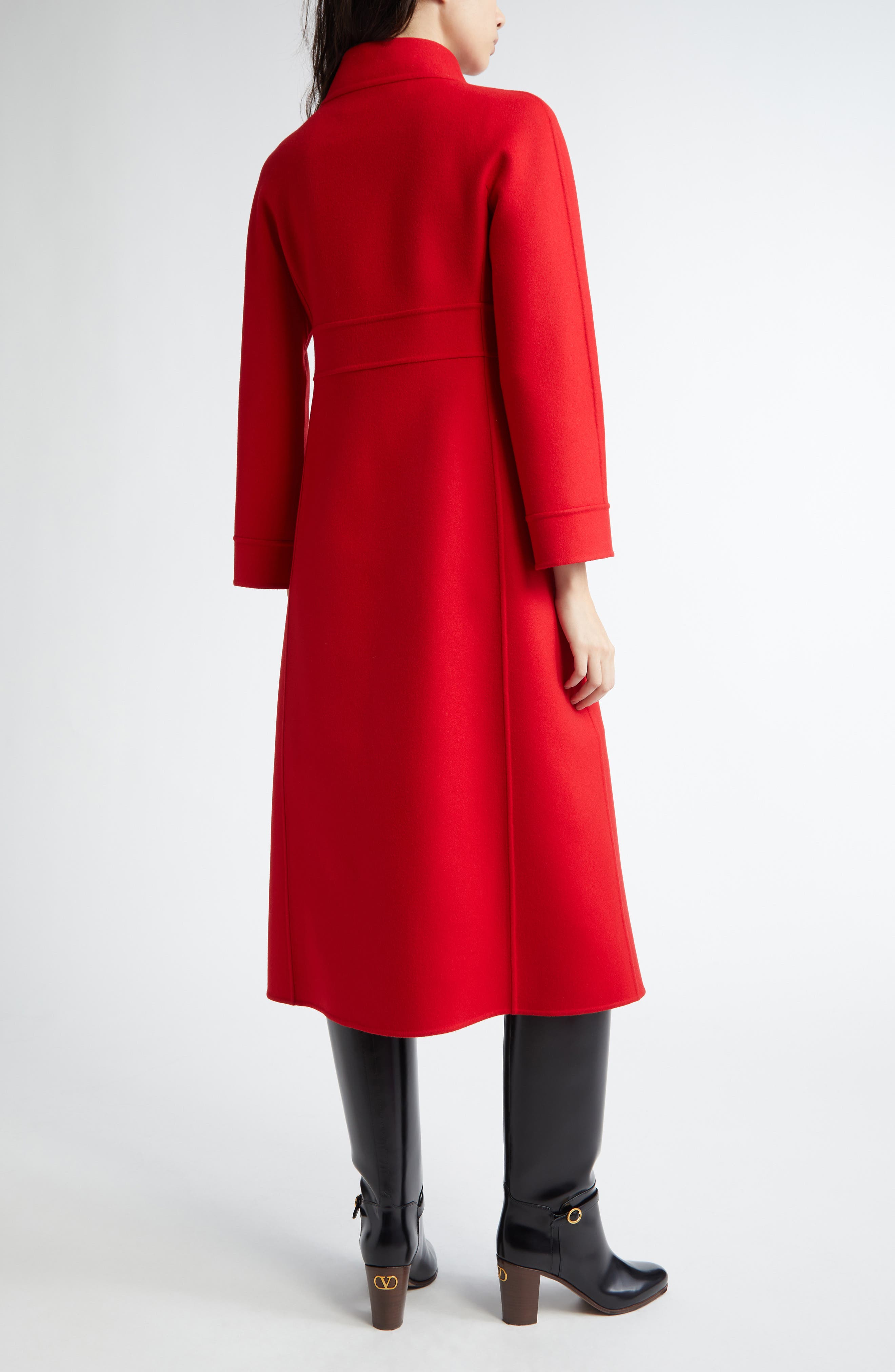 Double Breasted Wool & Cashmere Belted Coat - image 2