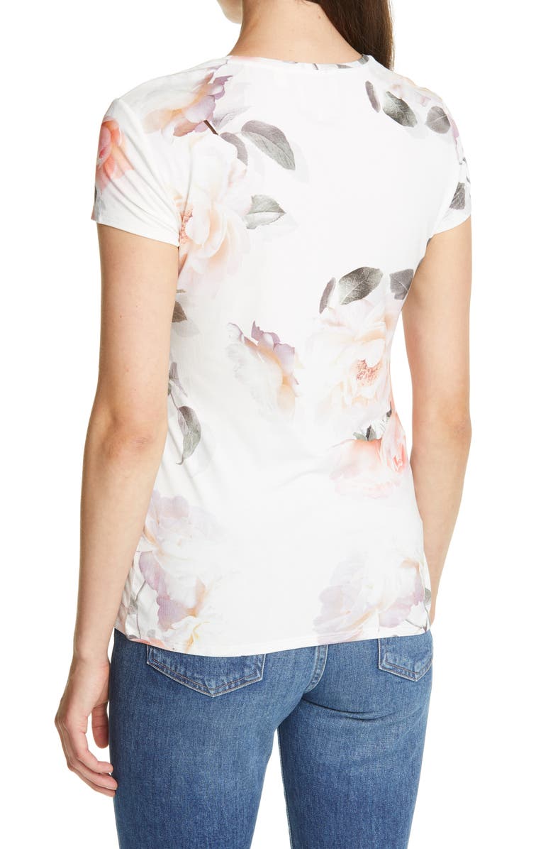 Ted Baker London Chesnot Bouquet Print Fitted T-Shirt, Alternate, color,
