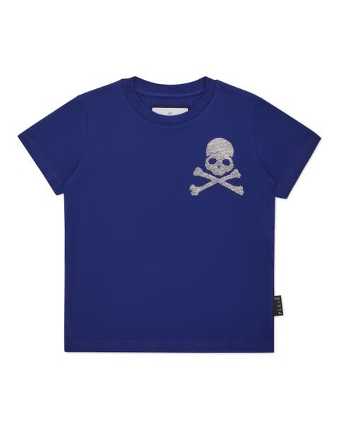 Jersey T-shirt Round Neck Ss Strass Skull&bones Boy