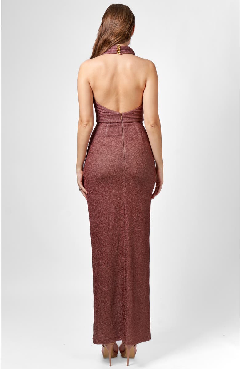 Bariano Allie High Neck Cowl Maxi, Alternate, color, Mocha