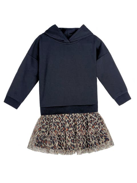 Wild & Cozy Cheetah Hooded Tutu Dress (Toddler, Little Kid & Big Kid)