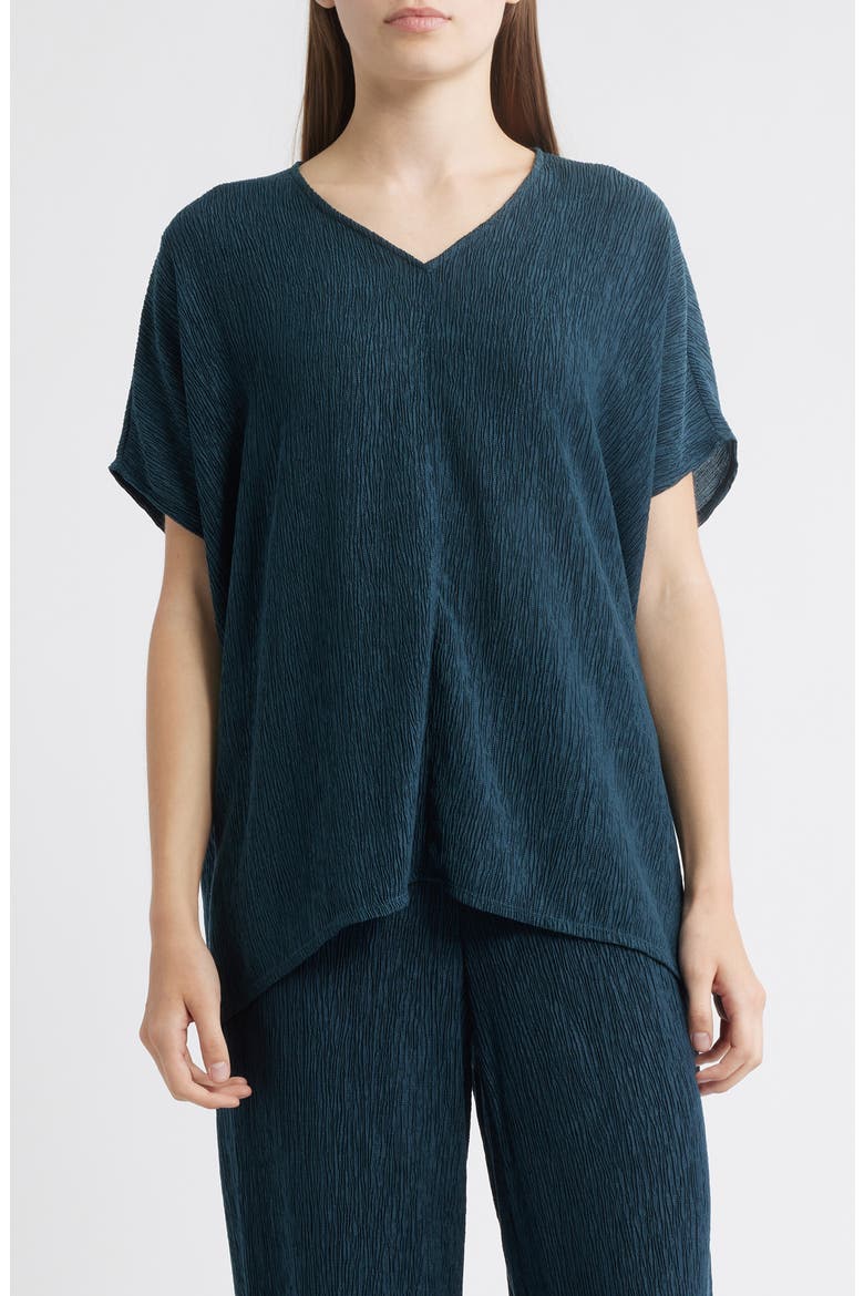 V-Neck Boxy Tunic Top, Main, color, BLUE SPRUCE