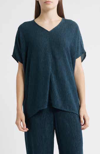 Eileen Fisher V-Neck Boxy Tunic Top