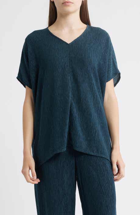 Eileen Fisher V-Neck Boxy Tunic Top