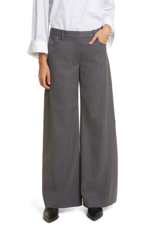 Joanna Stretch Wool Wide Leg Pants