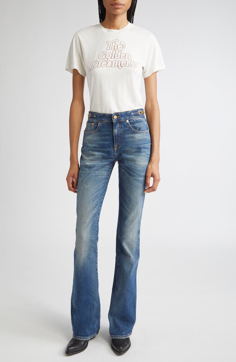 Golden Goose Journey Slim Cut Graphic T-Shirt, Alternate, color, Artic Wolf