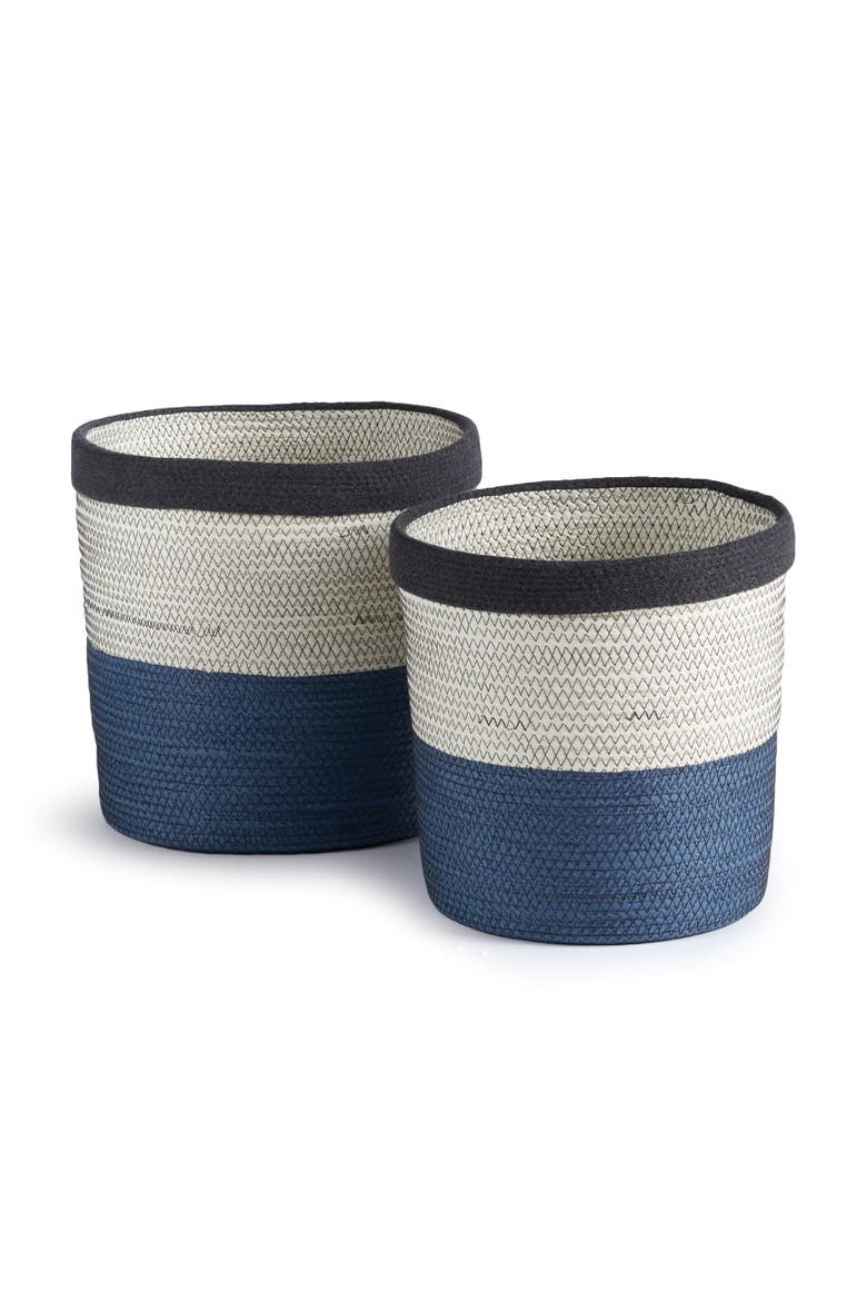 Ayden Round Baskets Set of 2, Main, color, White