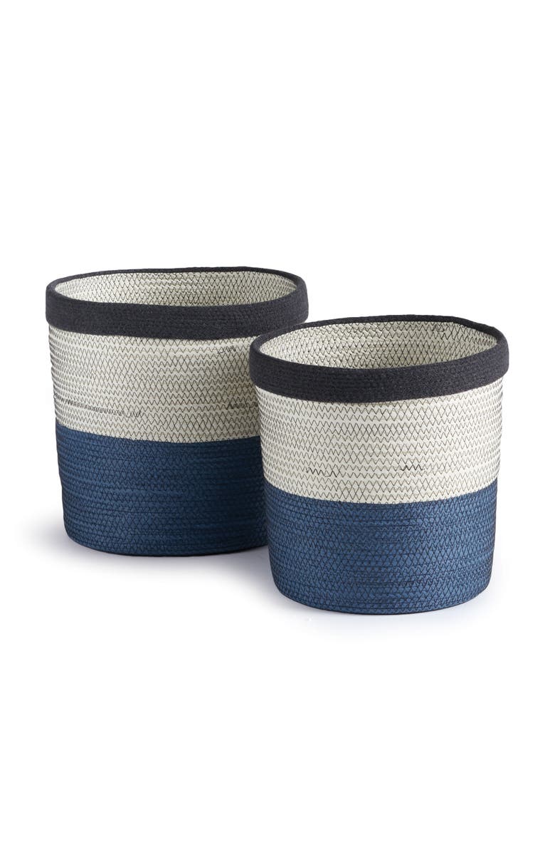 Napa Home & Garden Ayden Round Baskets Set of 2, Main, color, White