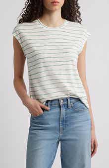 Wit & Wisdom Stripe Linen Blend T-Shirt