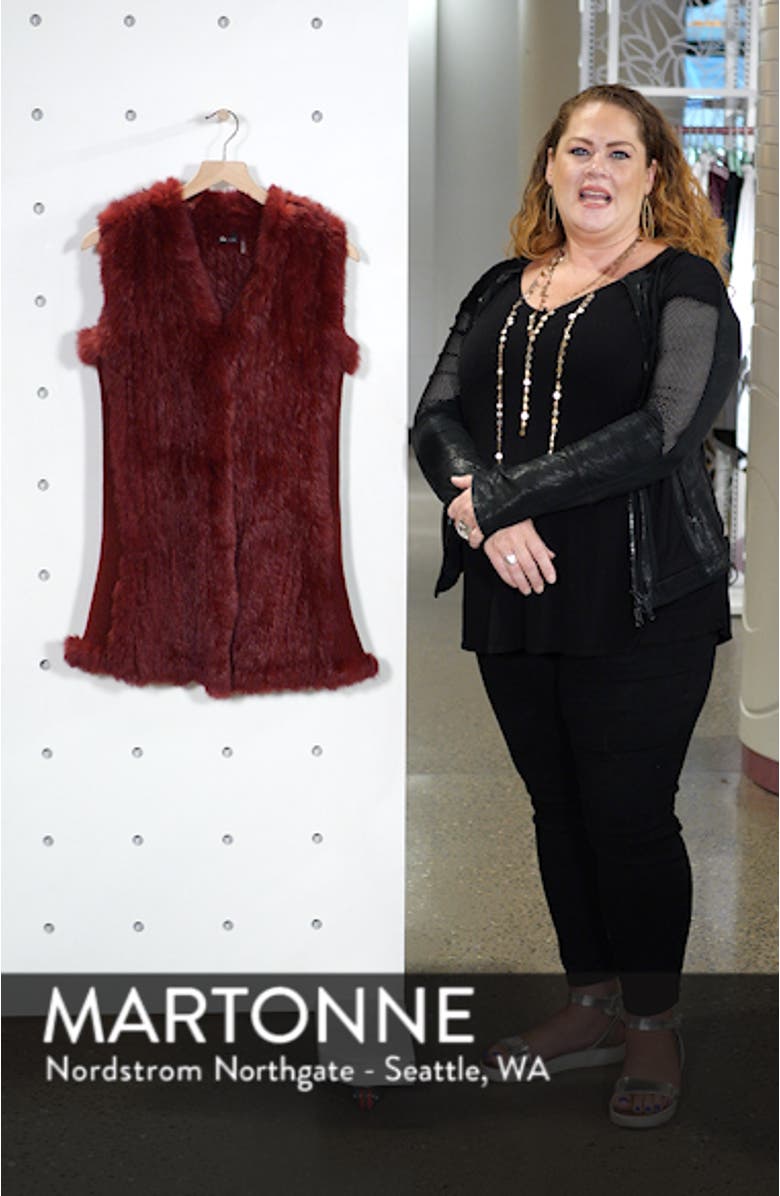 Genuine Rabbit Fur & Knit Vest, sales video thumbnail