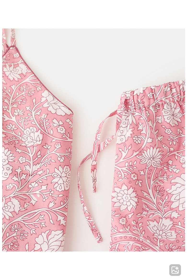 Floral Print Cotton Short Pajamas, Alternate, color, PINK