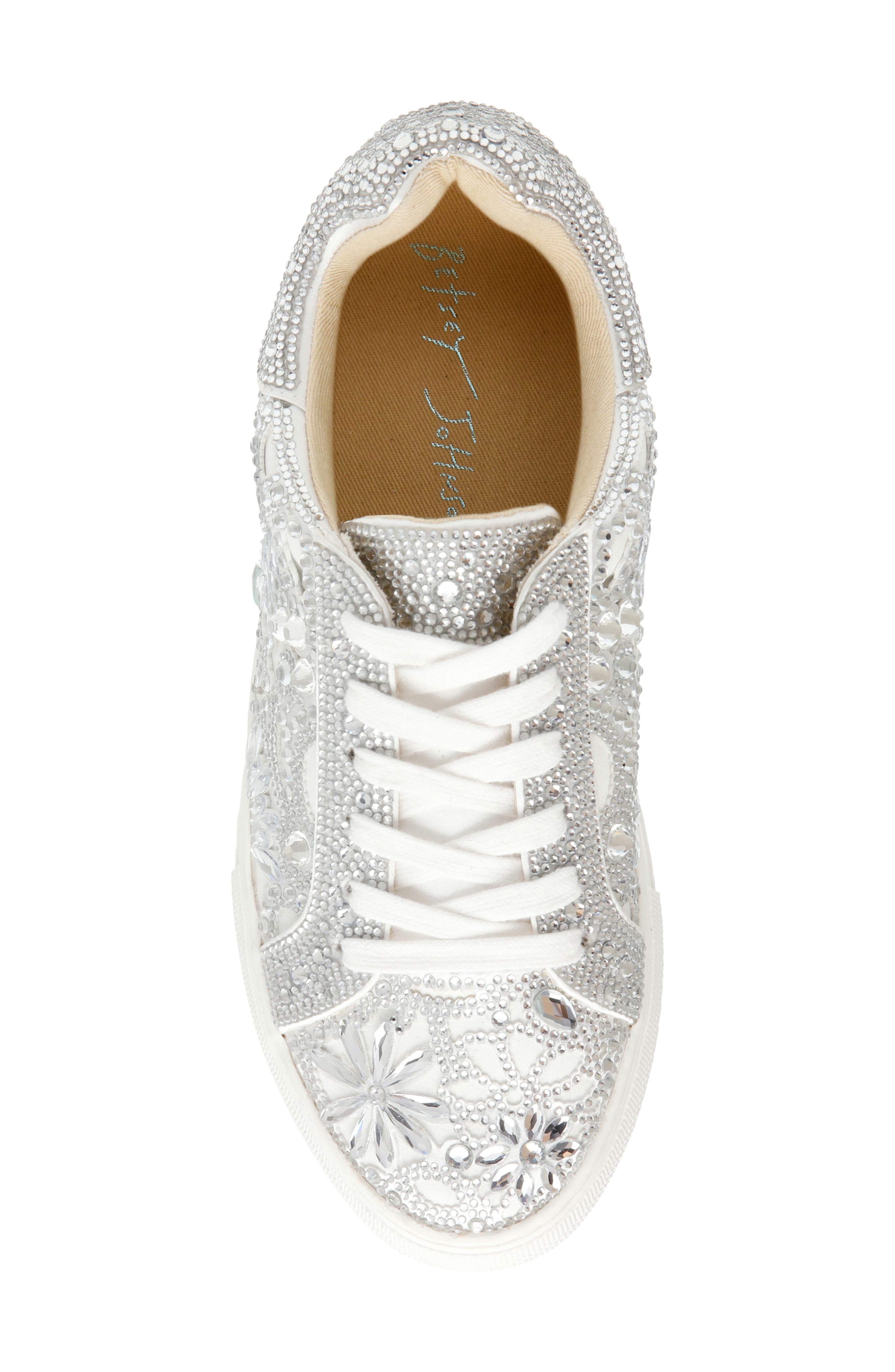 Betsey Johnson Reily Sneaker, Alternate, color, White