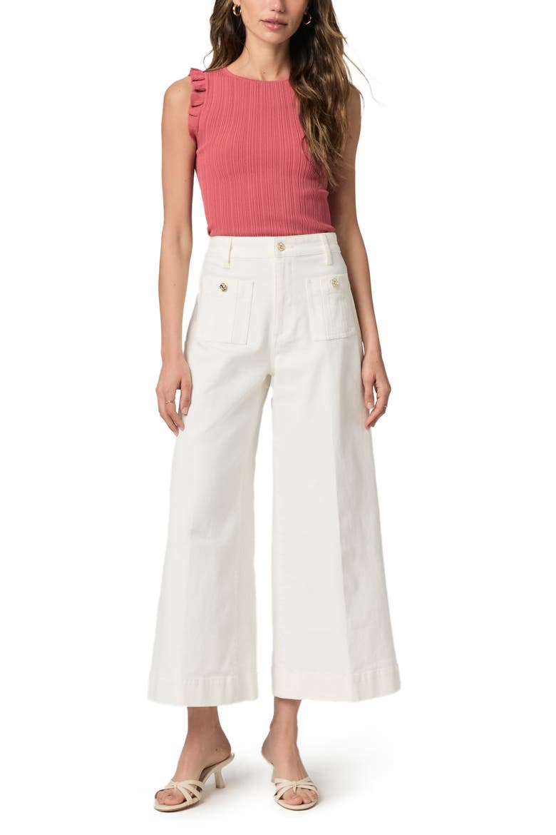 Lola Patch Pocket Ankle Wide Leg Jeans, Alternate, color, TONAL ECRU