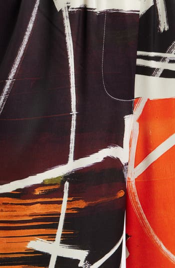 Print Pull-On Wide Leg Pants