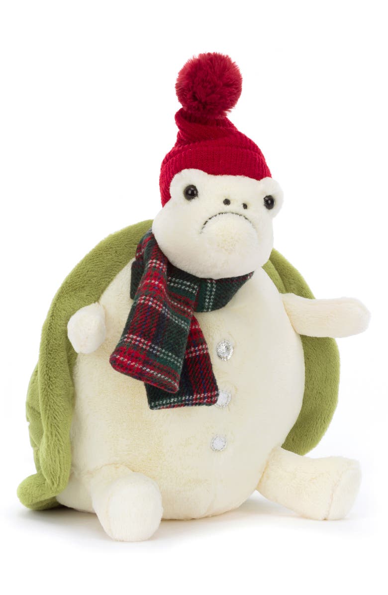 Jellycat Snowman Timmy Turtle Stuffed Animal, Main, color, 