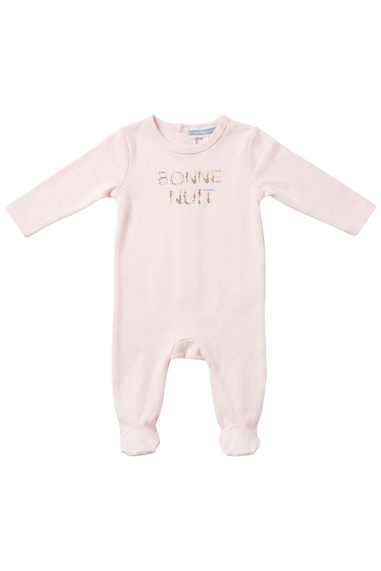 Girl Bonne Nuit Cotton Spandex Snap Back Romper, Alternate, color, Pink Sorbet