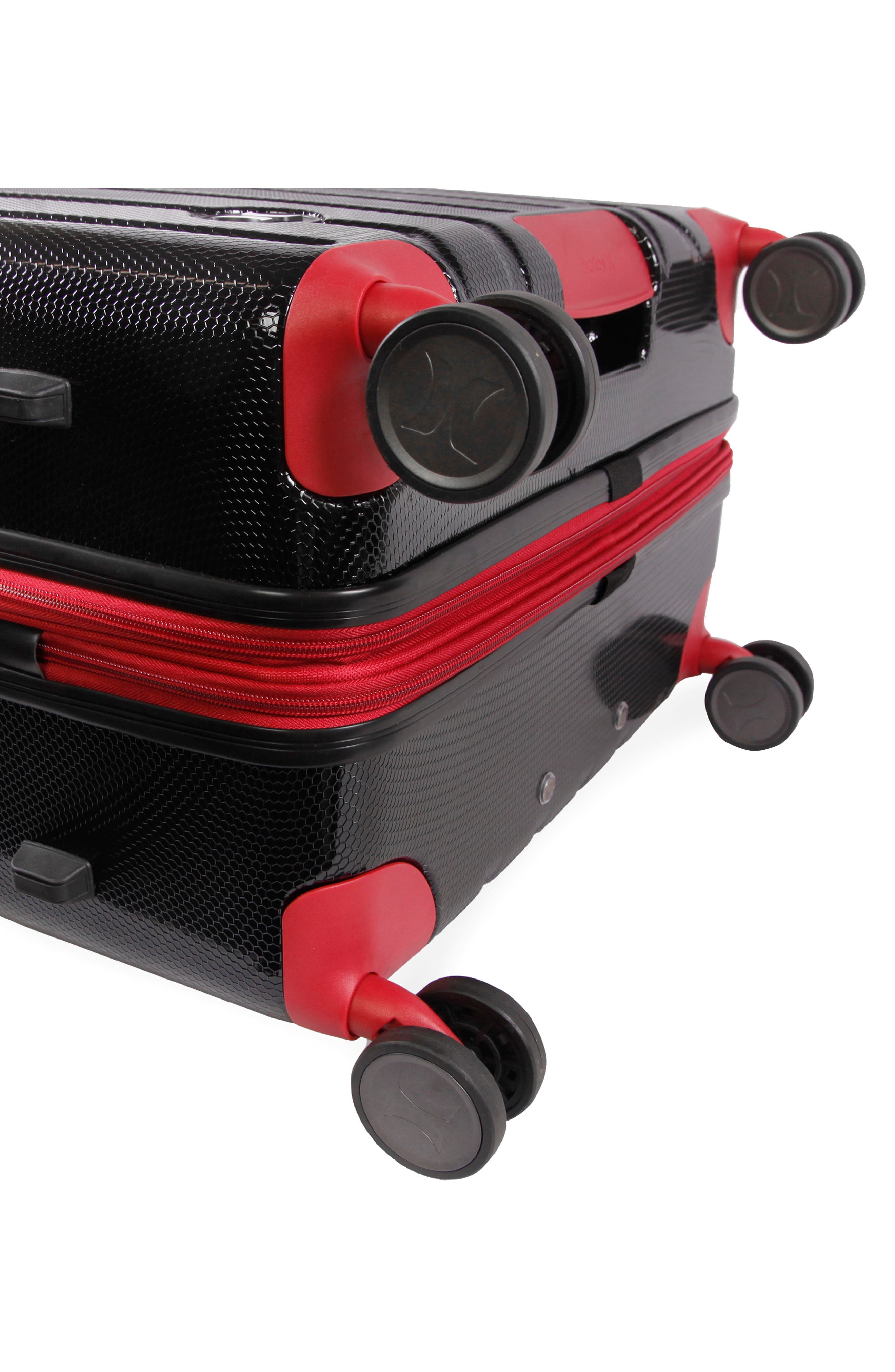 Hurley Swiper 29" Hardshell Spinner Suitcase, Alternate, color, Black/ Red