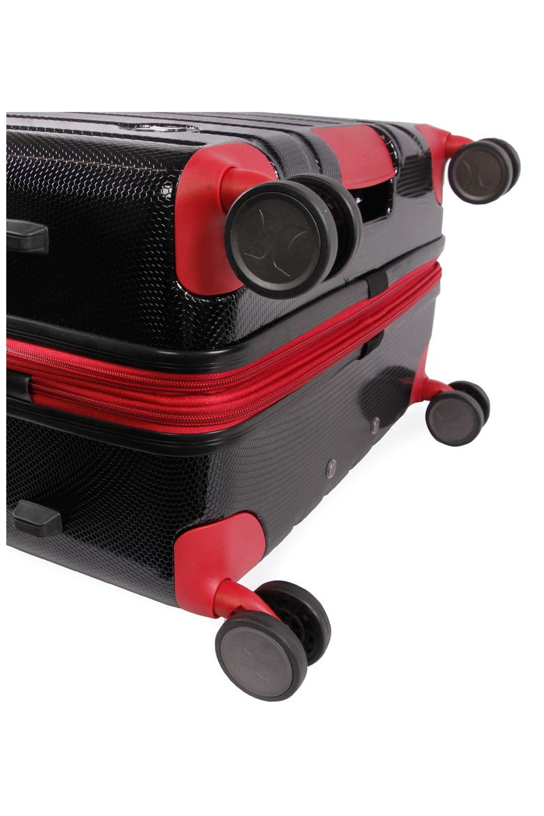 Swiper 29" Hardshell Spinner Suitcase, Alternate, color, BLACK/ RED