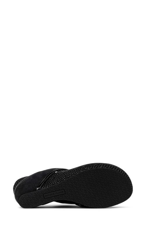 Donald Pliner Gyer Leather Wedge Sandal In Black