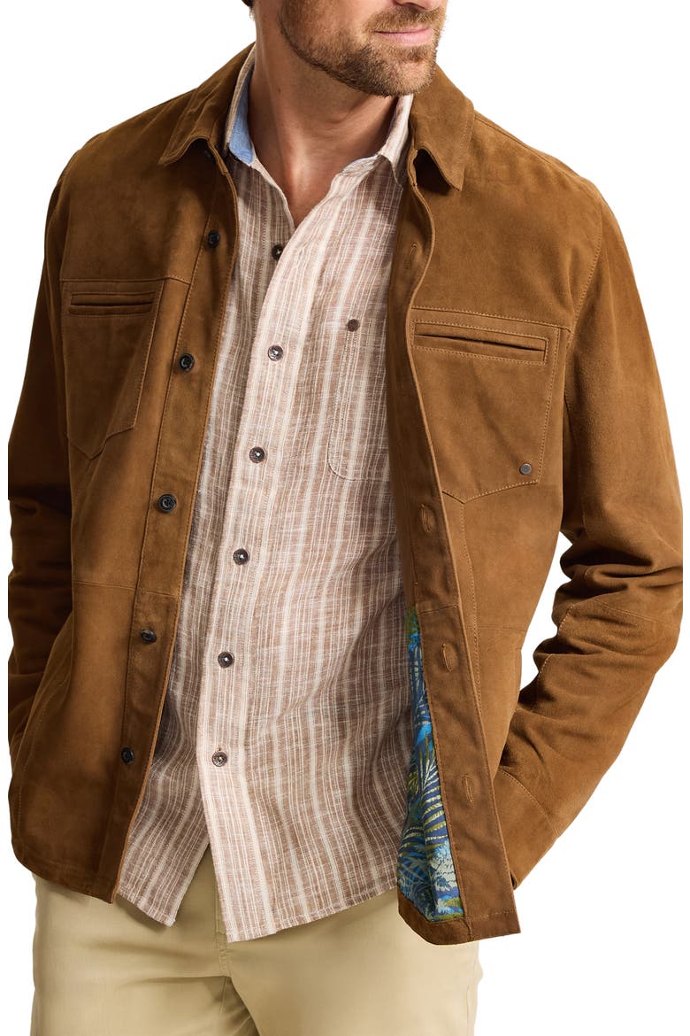 Capistrano Suede Shirt Jacket, Main, color, WARM BRONZE