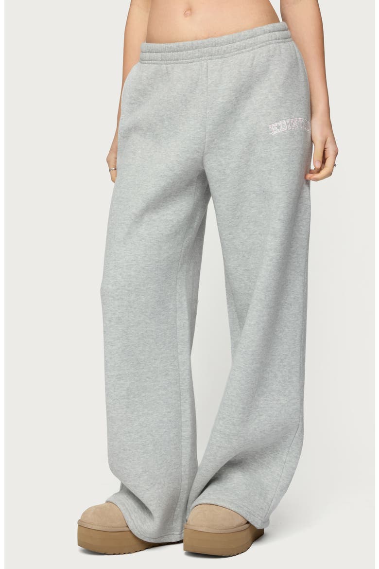 Lover Wide Leg Sweatpants, Main, color, GRAY-MELANGE