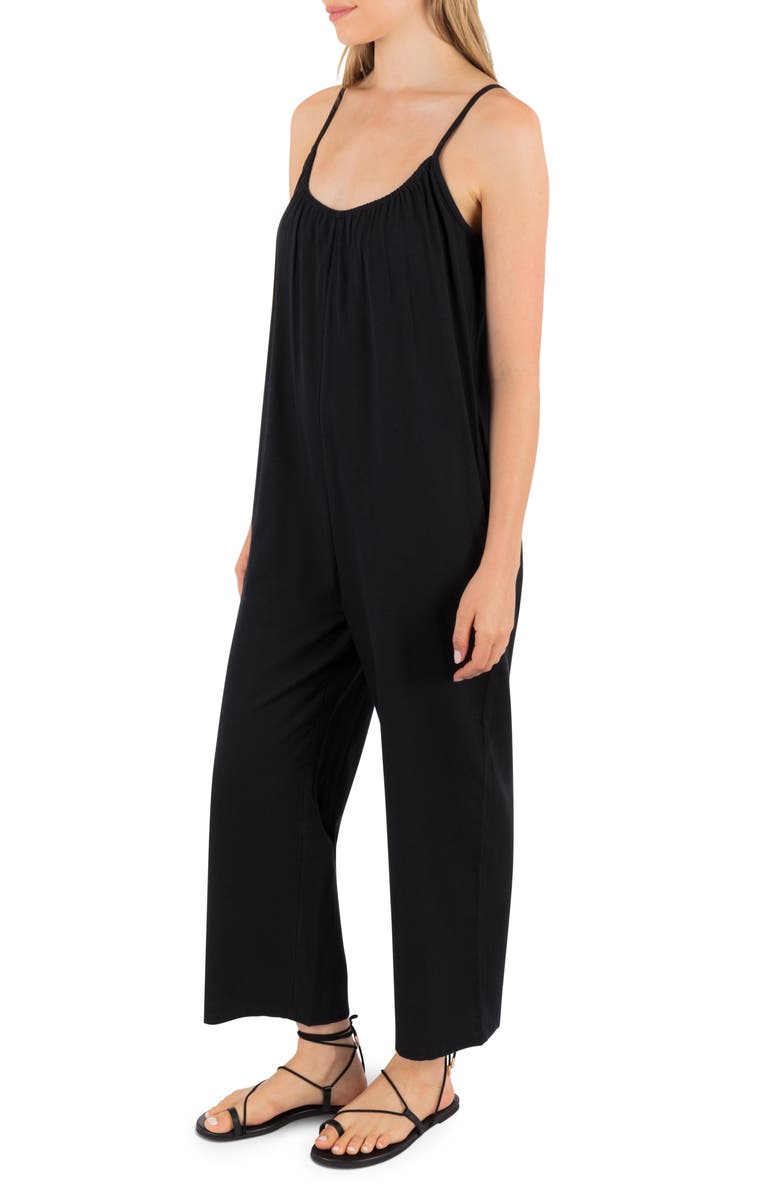 Hurley New Heights Jumpsuit, Alternate, color, Black