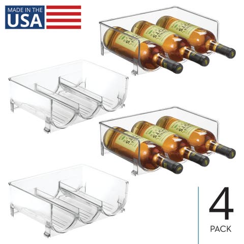 stackable 3-section bottle holder - clear - made in usa