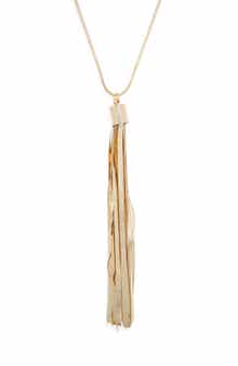 Snake Chain Tassel Pendant Necklace
