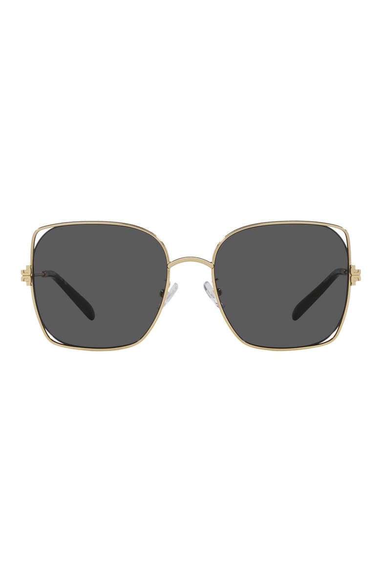 55mm Square Sunglasses, Main, color, SHINY GOLD