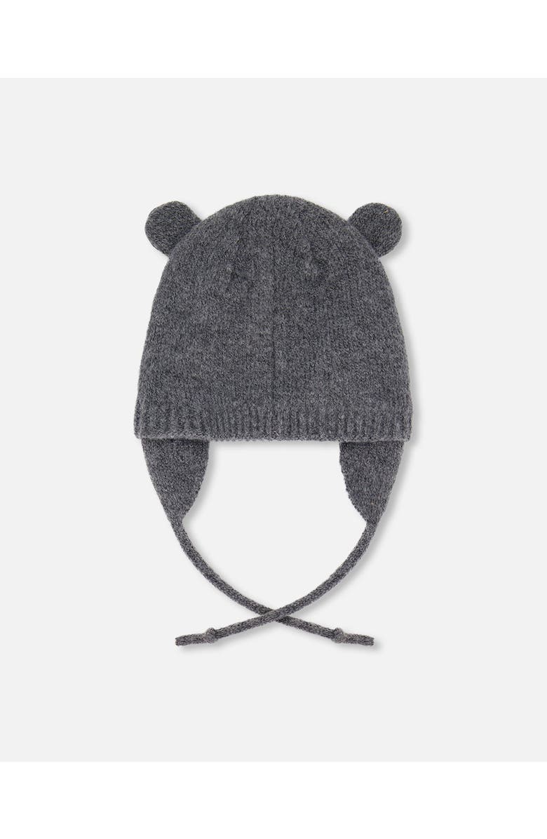 Deux par Deux Lined Knit Hat with Ears, Alternate, color, Gray