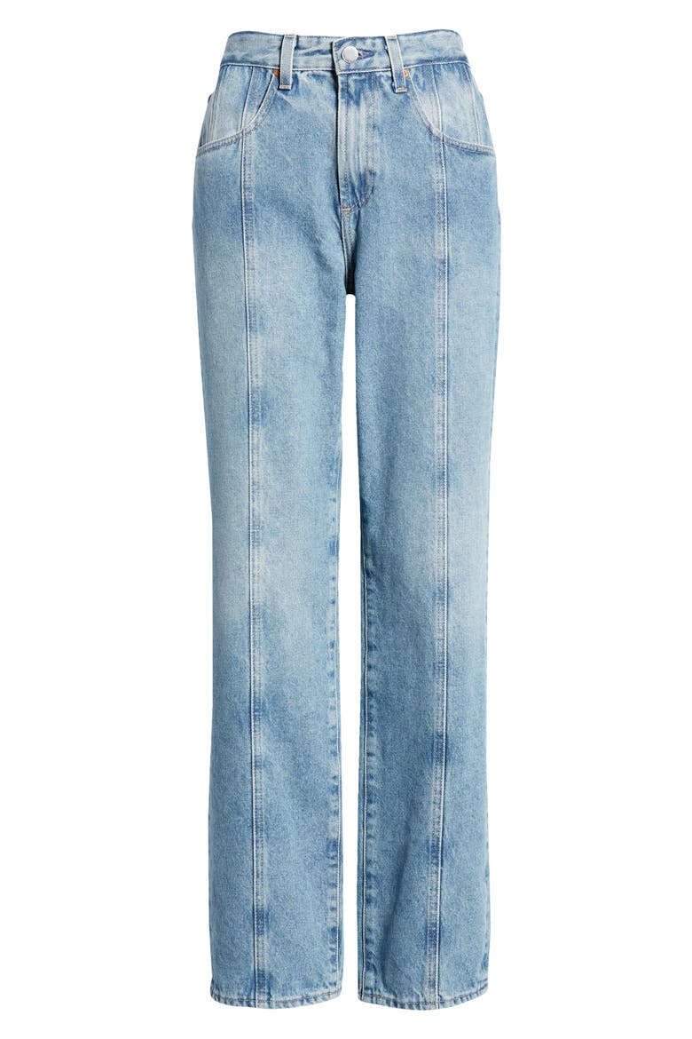 Alexxis Paneled Straight Leg Jeans, Alternate, color, SHOWROOM