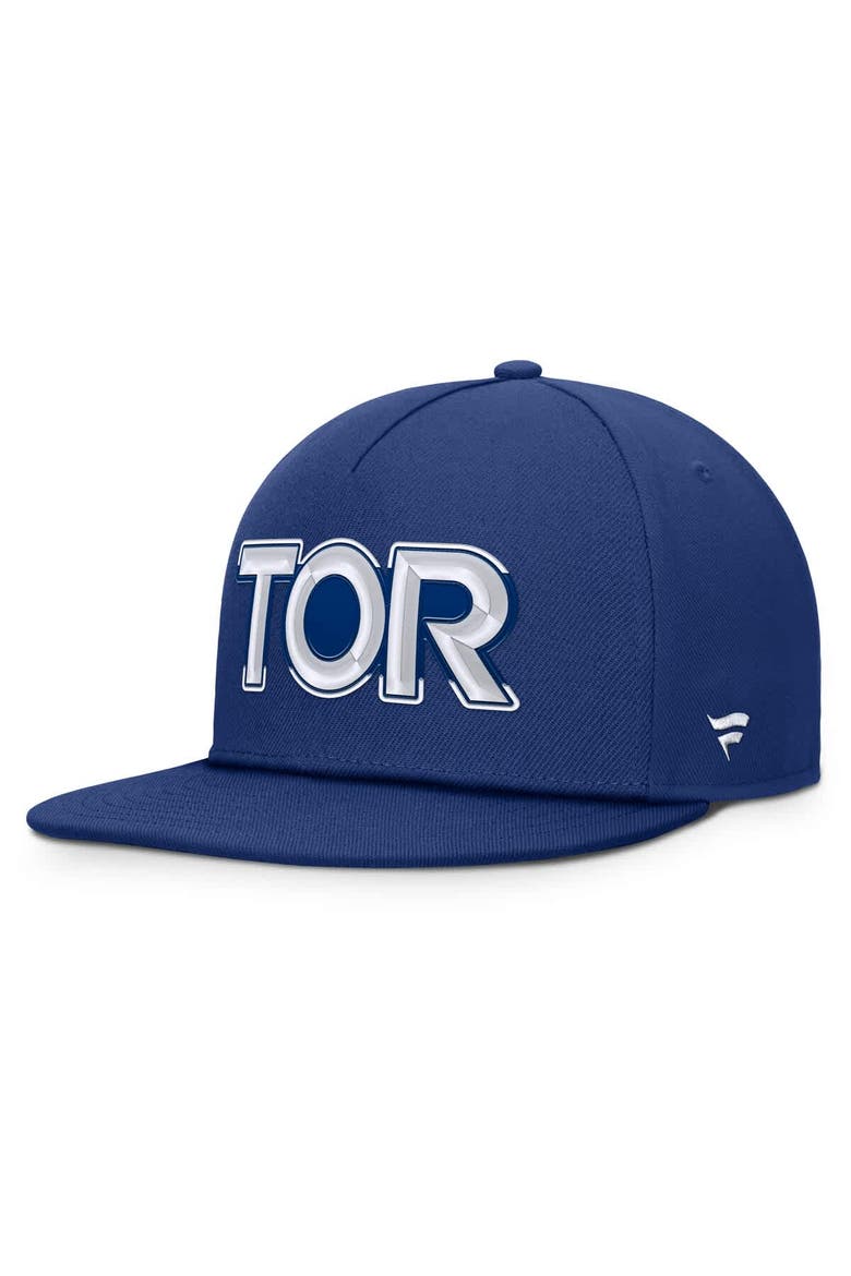Men's Fanatics Blue Toronto Maple Leafs Authentic Pro Rink Team Code Snapback Hat, Alternate, color, Blue